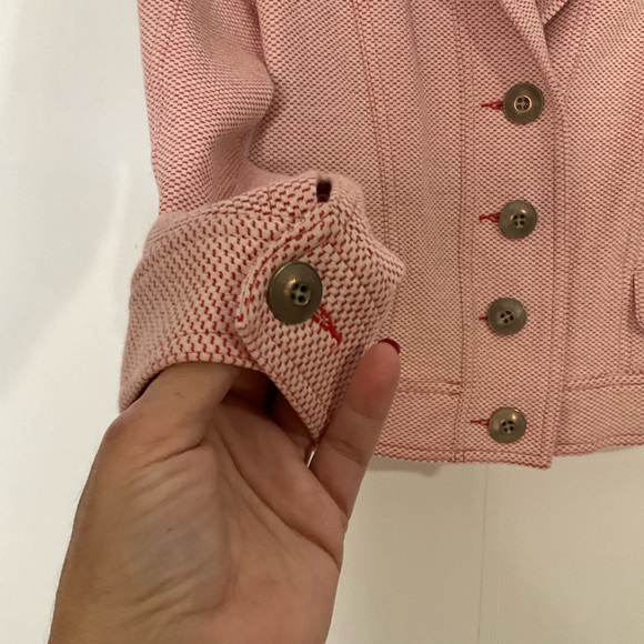 Cabi #5301 Amelia Coral Pink Button Up Bomber Jacket; Size Medium - Picture 9 of 16